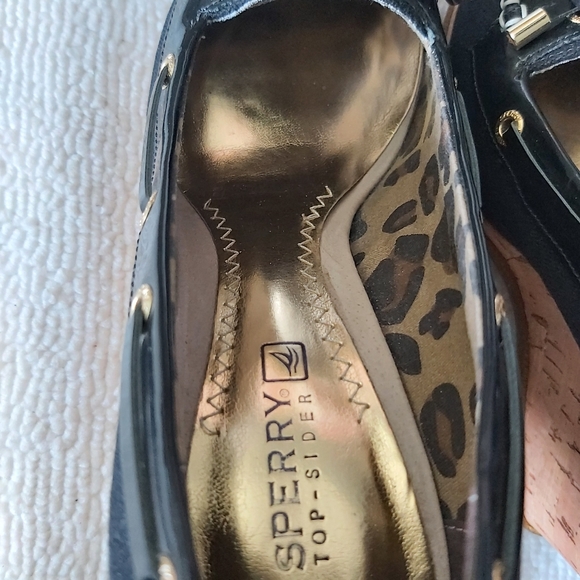 Sperry Topsider wedge heels pumps black - Picture 8 of 14